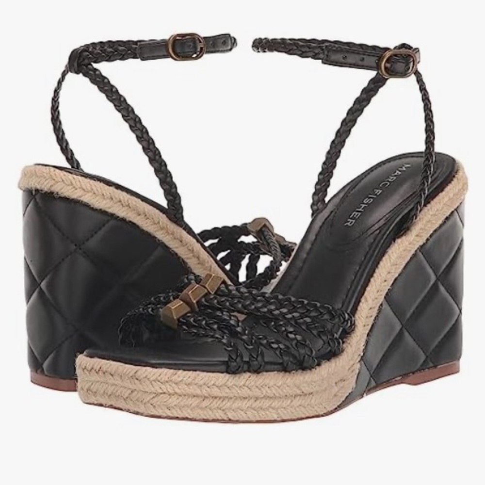 Hayla Womens Strappy Man Made Wedge Sandals